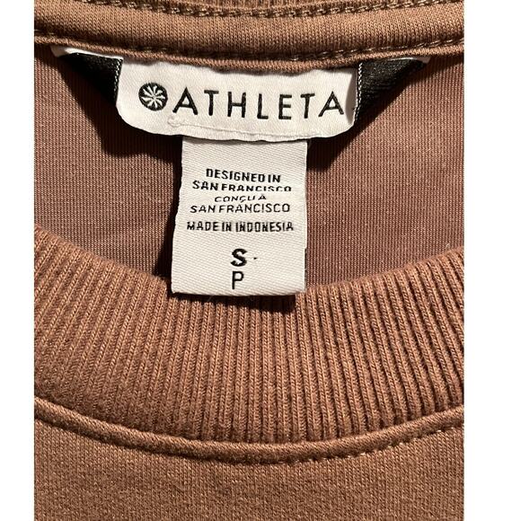 Athleta Retroplush Velvet Crewneck Sweatshirt Size Small - Picture 4 of 8